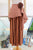 Falda plisada terracota