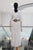 Vestido camisero largo beige