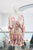 Vestido estampado de flores rosas