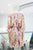 Vestido estampado de flores rosas