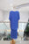 Vestido seda azul