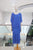 Vestido seda azul