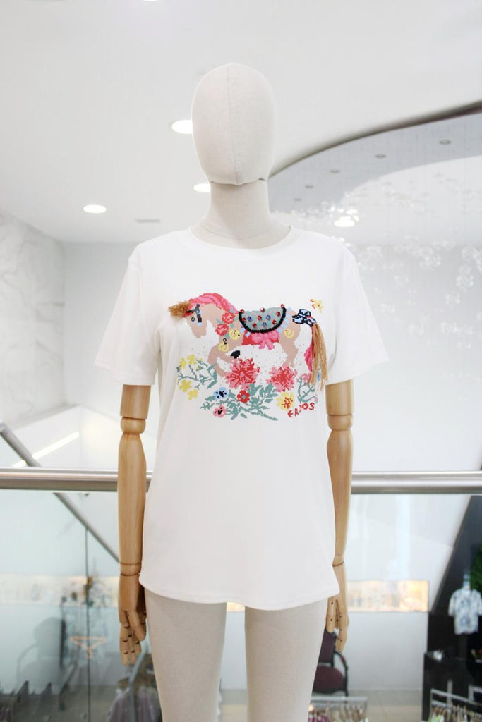 T-shirt pony flores