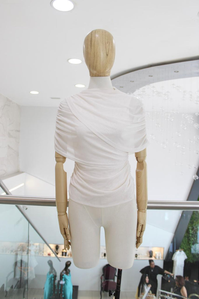 Blusa blanca mesh