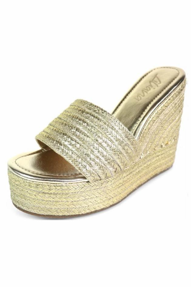Sandalias yute doradas