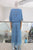 Conjunto de seda azul claro