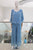 Conjunto de seda azul claro