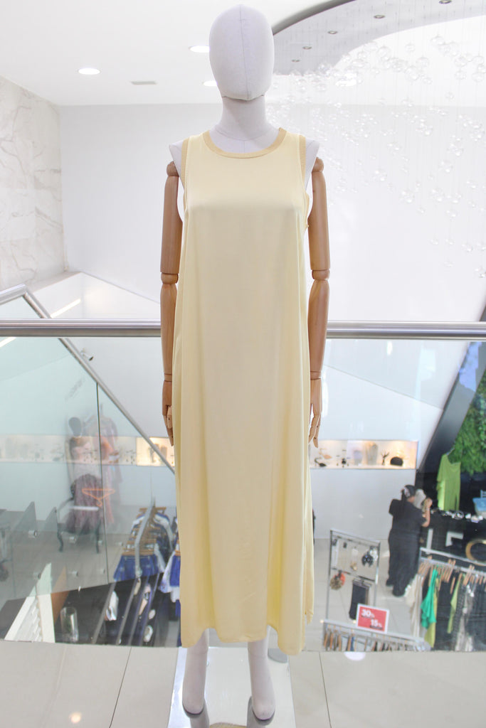 Vestido seda baby yellow