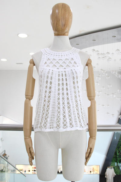 Blusa sisada tejida blanca