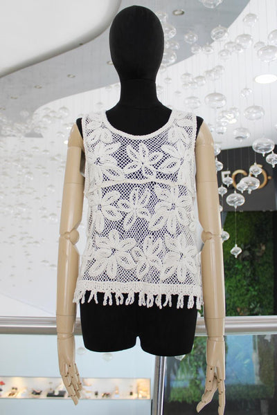 Blusa tejida flores
