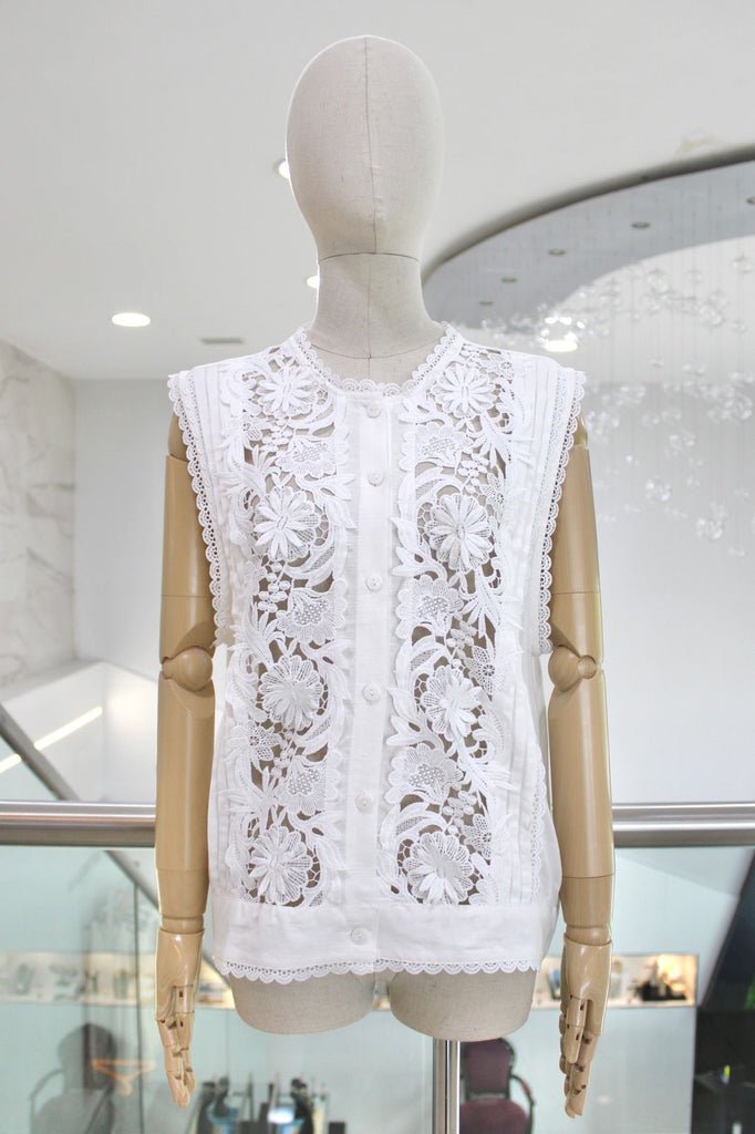 Blusa bordada blanca