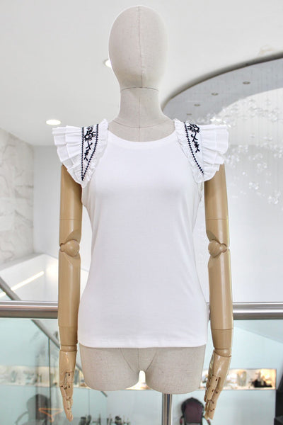 Blusa blanca escarola
