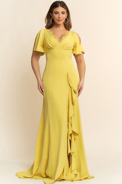 Vestido amarillo encaje