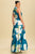 Vestido verde azulado floral