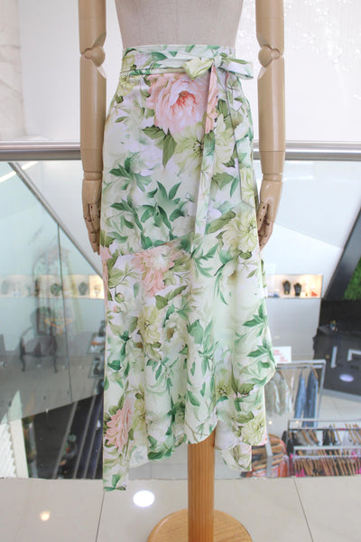 Falda midi verde