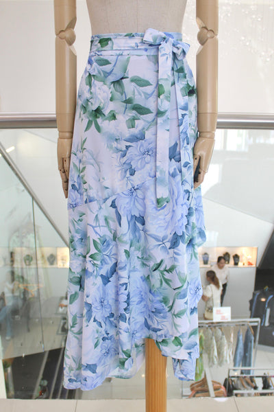 Falda midi azul