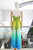 Conjunto degradado verde limón y azul