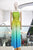 Conjunto degradado verde limón y azul
