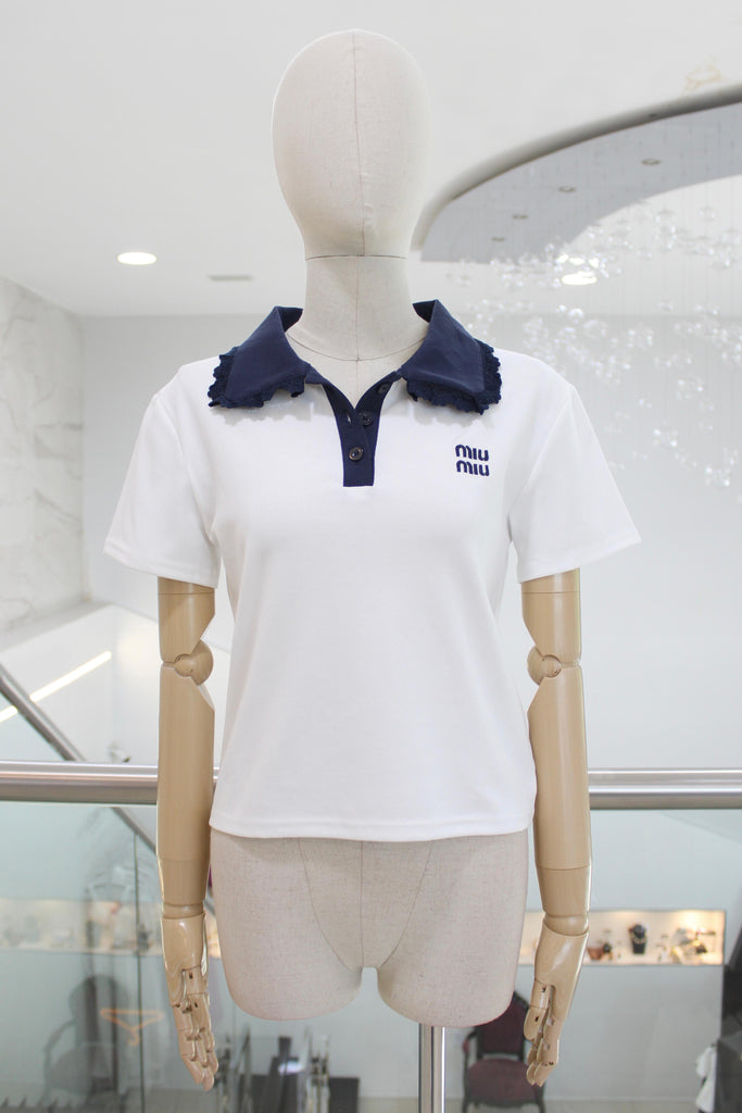 T-shirt blanca miu miu