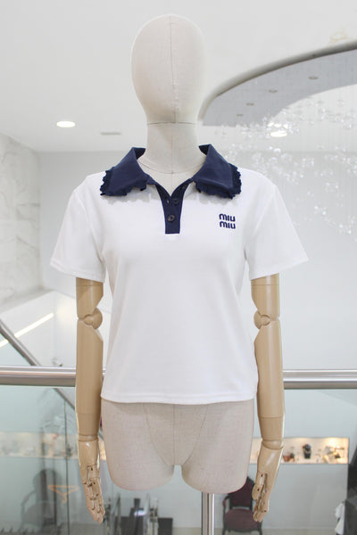 T-shirt blanca miu miu