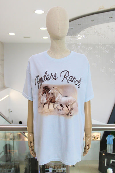 T-shirt azul riders ranch