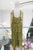 Vestido plisado verde olivo
