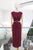 Vestido midi magenta