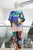 Conjunto print multi y rayas