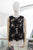 Blusa negra tejido floral