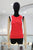 Blusa tejida roja con flor 3D
