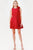 Vestido rojo con escarola