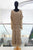 Vestido seda italiana café
