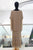 Vestido seda italiana café
