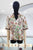 Blusa estampada café y verde