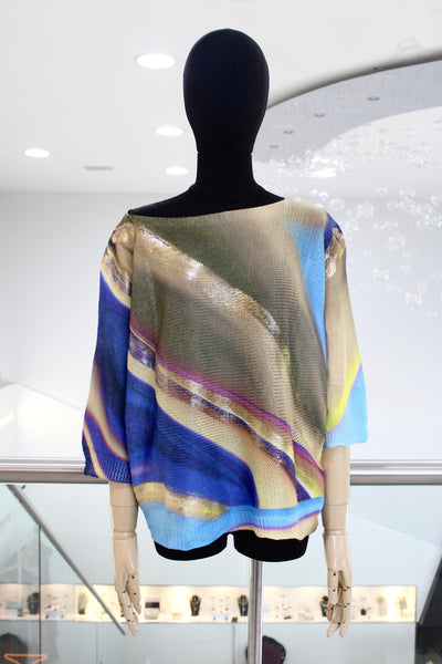 Blusa tejida multicolor