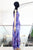 Vestido largo de gasa morado