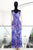 Vestido largo de gasa morado