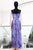 Vestido largo de gasa morado