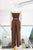 Conjunto de top y pantalón café