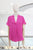 Blusa cuello mao fucsia