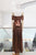 Vestido metálico café