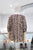 Blusa print café y beige