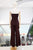 Conjunto chaleco strapless y pantalón café