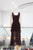 Vestido marrón plisado