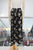 Pantalón amplio negro con beige
