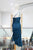 Vestido asimétrico azul prusia