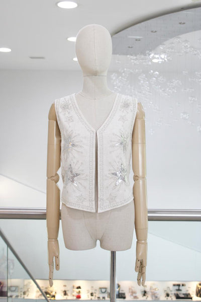 Chaleco ivory estrellas