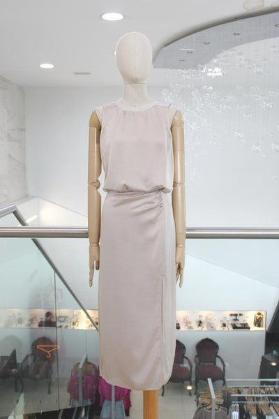 Vestido satín perla