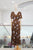 Vestido café con flores