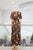Vestido café con flores